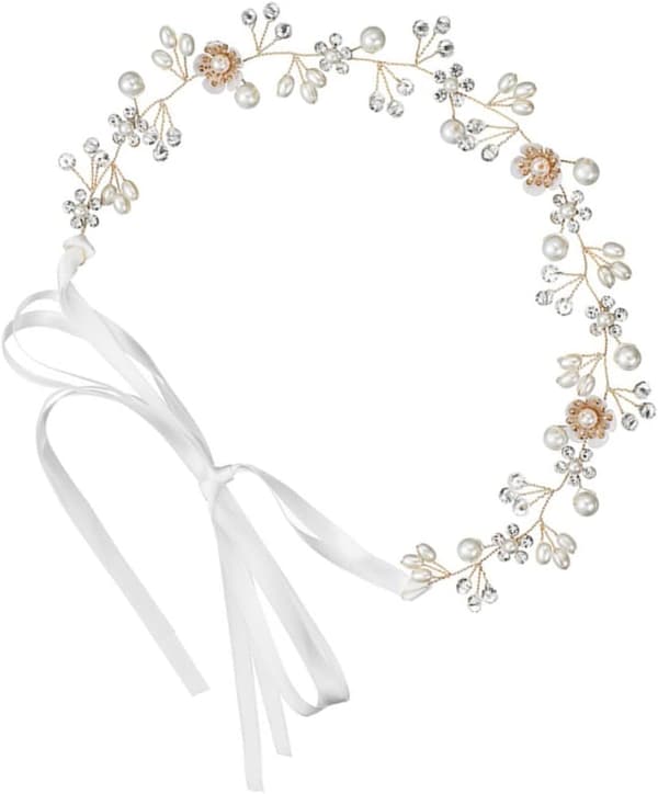 Elegant Blomsterpike Rhinestone Pannebånd Brude Hårpynt til Bryllup