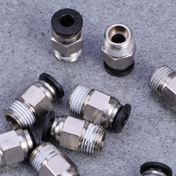 24 stk. profesjonell mannlig rett pneumatisk PTFE-rørkobling