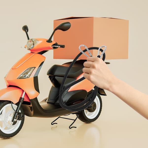 1M Buntrep Bungee-snöre med karbinhake Motorcykelbagageremmar