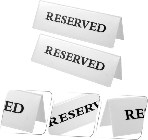4st Stolsreserverade Skyltar Reserverade Sittplatsskyltar för Bröllopsfest för Evenemang Restaurang