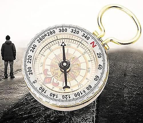 Camping Survival Kompass Metall Fickkompass Koppar Lysande Orientering Kompass