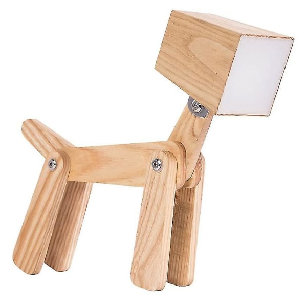 Moderne Design Trebordlampe LED Dyr Hundelampe Dimmer Bordlampe Belysning