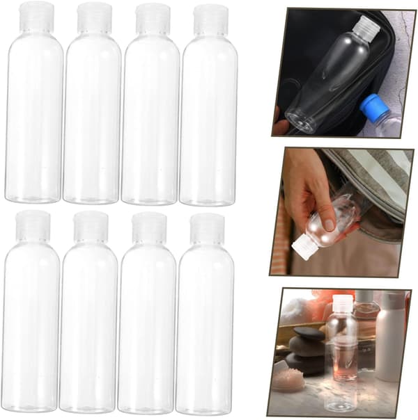 10 st 200 ml reseflaskor för husdjur, påfyllningsbara plastbehållare för schampo och duschkräm