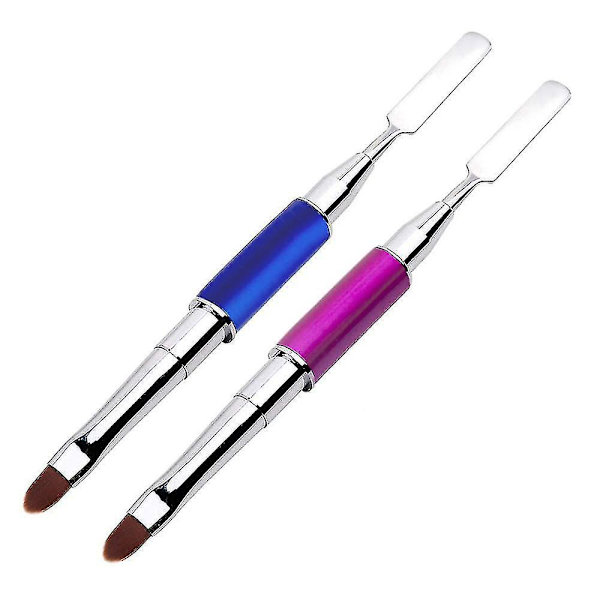 2 stk Dobbeltsidede Polygel Pensel Picker Gel Negle Pensler