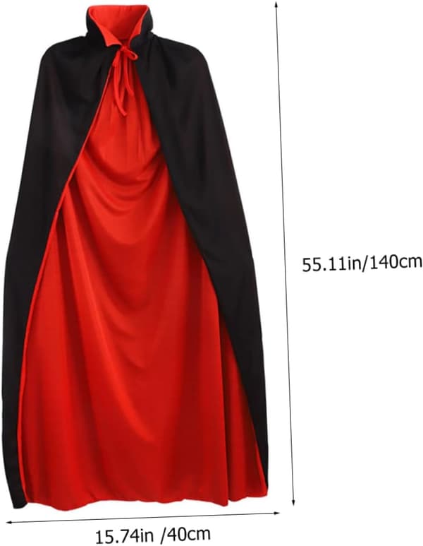 2 stk Halloween vampyrkappe for voksne, gutter og jenter, mystisk dobbeltlagsstoff