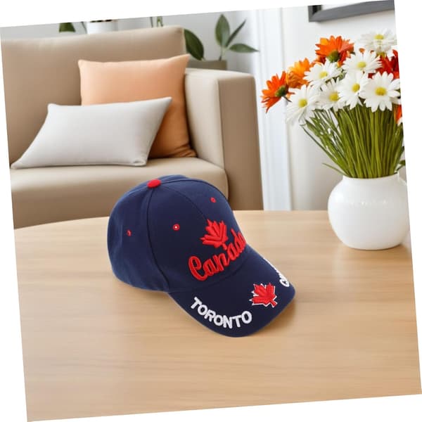 Canada Flagg Brodert Baseballcaps Unisex Justerbar Solhatt med Lønneblad