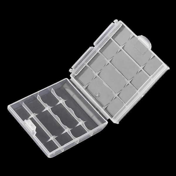 Hvit Plast Hard Case Cover Holder Aa Aaa Batterioppbevaringsboks