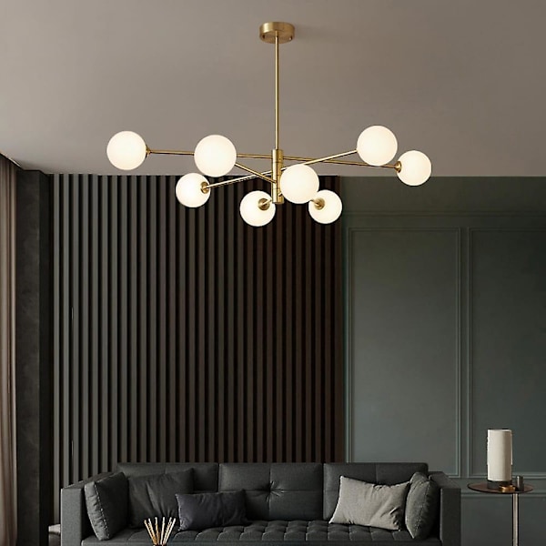 90cm LED Lysekrone Nordisk Stil Sputnik Design Hængende Lampe