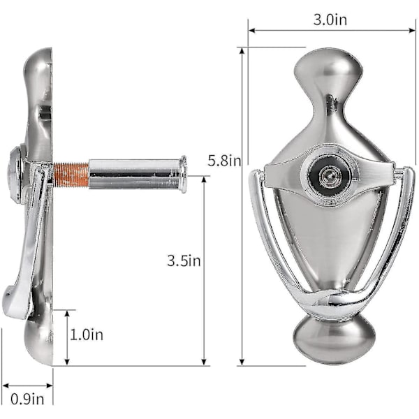 Borstad Nickel Dörrknackare och Titthål 5,8 Tum Hög Använder Tjockare Material för att Göra Dörrhårdvara