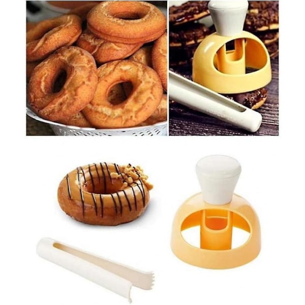 Donitsikakkumuotti mould , itse tekemällä donitsileikkuri keksi mould Jälkiruoat leikkurimuotti mold leivontatyökalu (keltainen 1kpl)