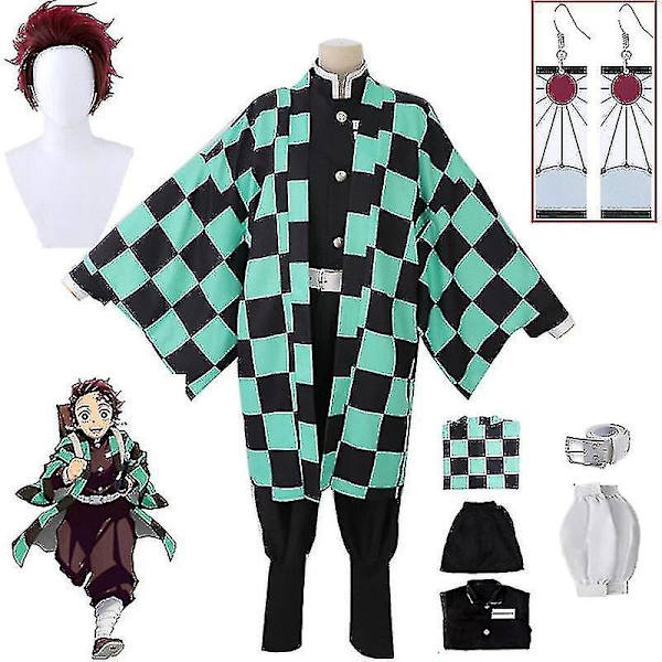 Demon Slayer Tanjirou Kamado -asu - Anime-asusetti XL Outfits D