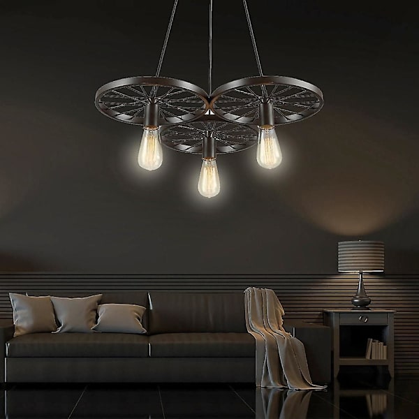 1-lys 56 cm Pendellampe Hjuldesign Lysekrone Metal