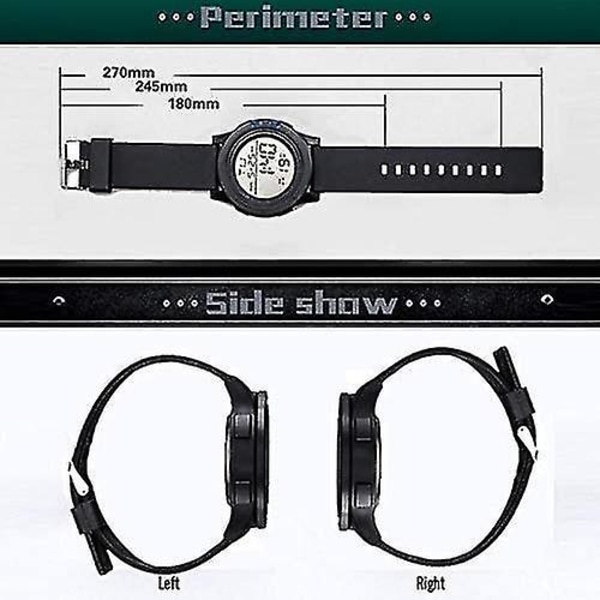 Vattentät elektronisk klocka för män med dubbla displayer