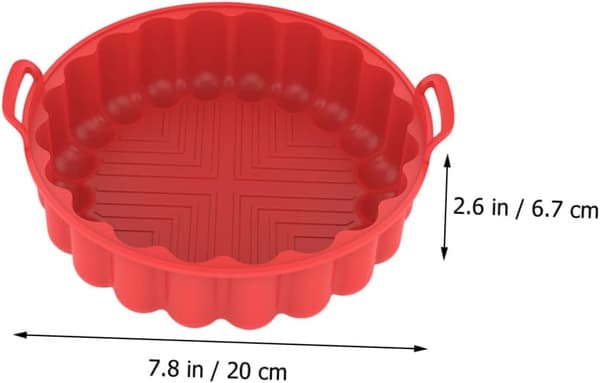 3 stk. gjenbrukbar silikonmatte til airfryer for baking og matlaging