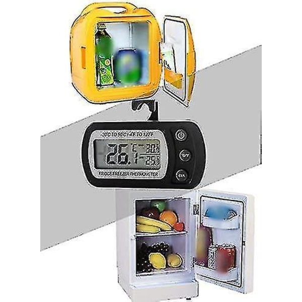 Kjøleskapstermometer Vanntett Kjøleskap LCD Lett å Lese