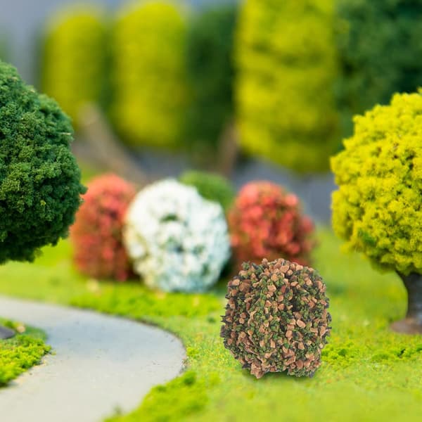 Miniatyrsimulering Buskkluster 12st Plastbuskar Blandad Höstgrön