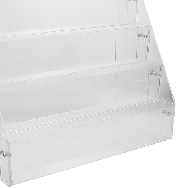 Akryl Kort Display Rack 5-lags Trappe-Trin Organizer Multifunktionel Opbevaring til Kosmetik