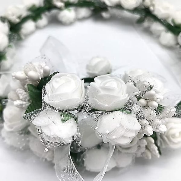 Bryllupsblomster Hodebånd Brud Håndleddsbånd Krans Brudesvenninne
