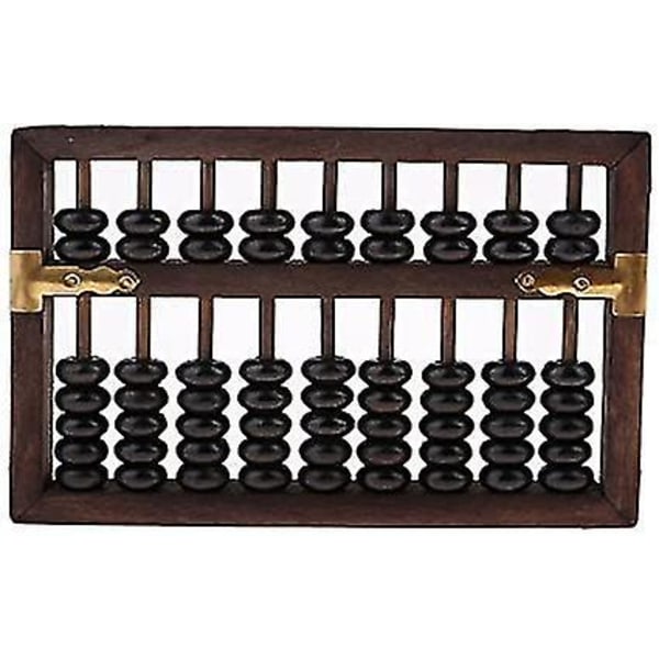 Vintage puinen abacus Soroban 9 sarakkeen matematiikkaopas aikuisille