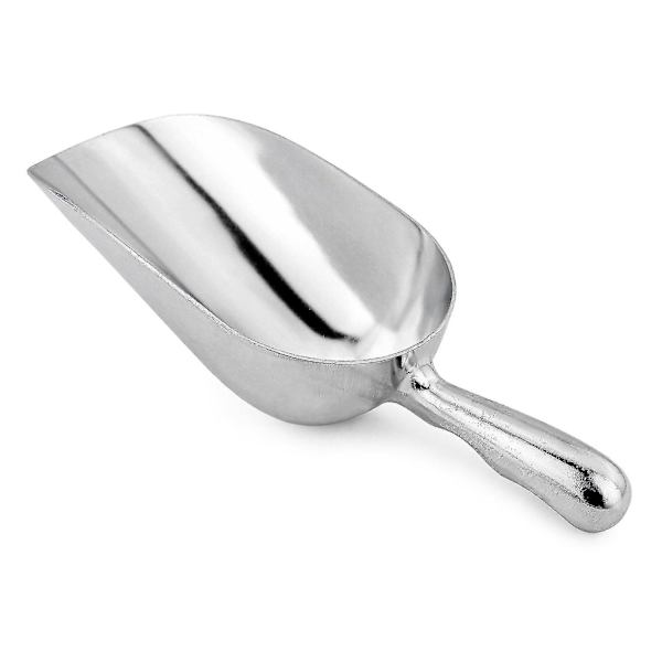 Enkelstycke Gjutaluminium Rund Botten Bar Ismjöl Verktygsskopa, 24-ounce, Silver (endast handtvätt) (shikai)-yuhao