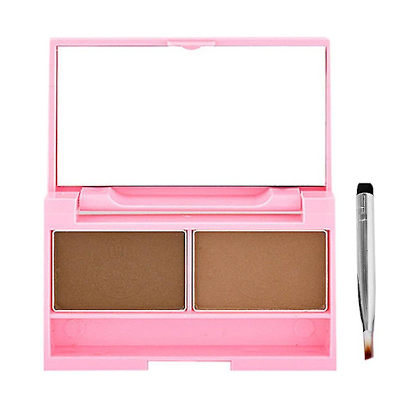 Sød Størrelse Kit Øjenbryn Pulver Palette Pensel Spejl Vandfast