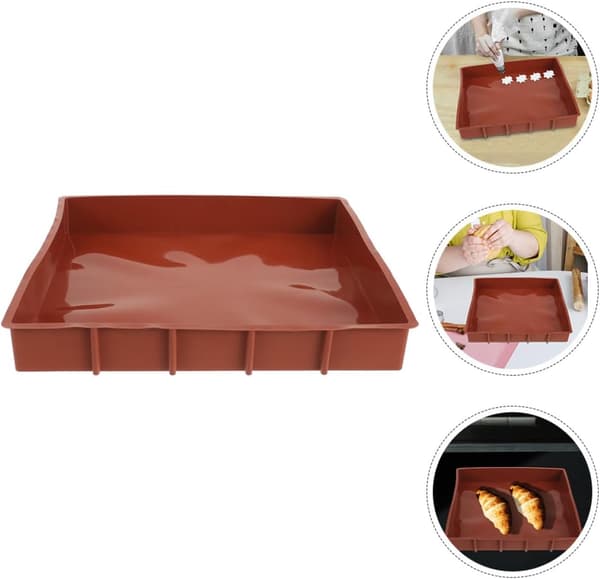 Silikone rektangulær kageform Non-Stick hurtig varmeledning kaffebageform
