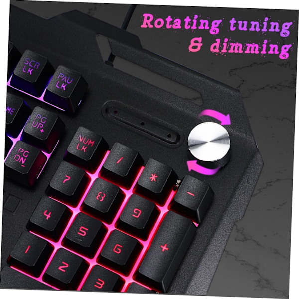 Tangentbord och mus-set i metall, mekaniskt tangentbord med LED-bakgrundsbelysning, vattentätt gamingtangentbord och mus