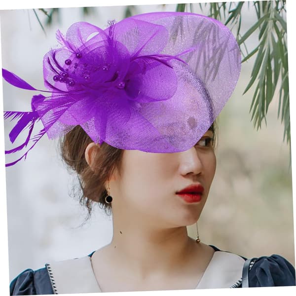 2 stk. elegant blomsterfascinatorhatt med slørhårtilbehør for teselskap, skoleball, lett nettinghodeplagg