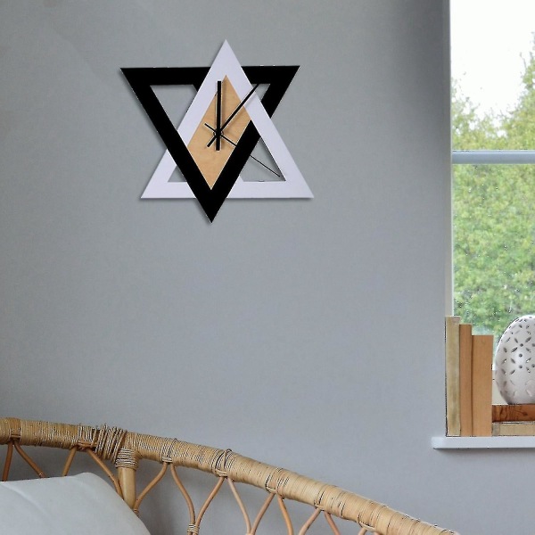 Nordic Personality Svart-hvitt veggklokke Mute dekorativ klokke