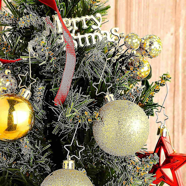 80 stk Juleris Henger Stjerne Ornament Metall