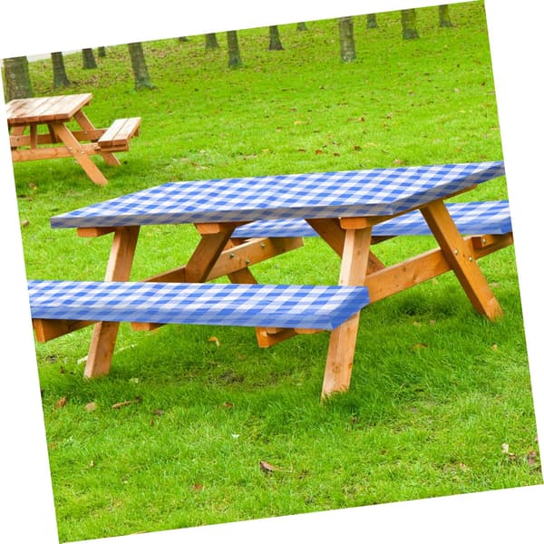 Borddækken til picnicbænk, tilpasset flanneldug, campingtilbehør til udendørs brug