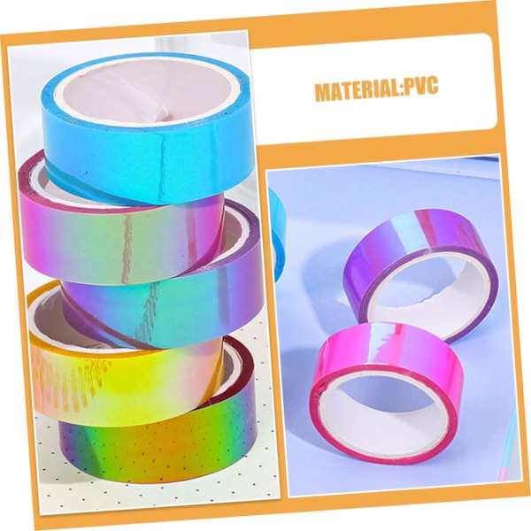 18 st Regnbågsgradient Washi Tejp Set Vattentäta Självhäftande Pappersdekaler för Journal DIY Hantverk Konst Heminredning
