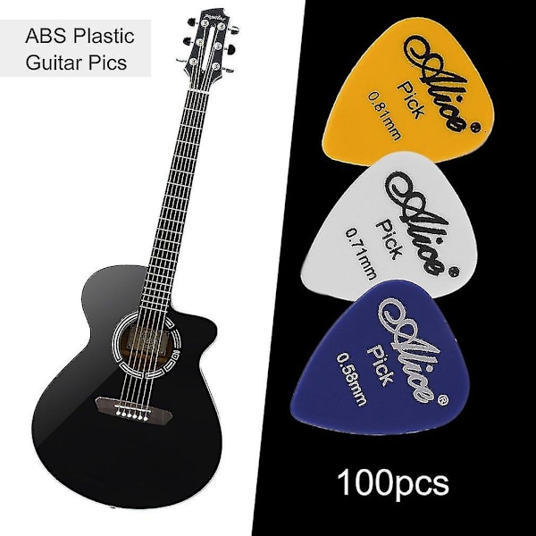 24 st Basgitarr Plektrum Färgglada Tjockleksmix 0,58-0,81 mm
