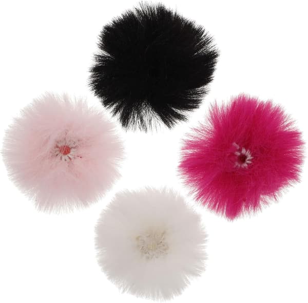 4 st fluffigt mikrofonskydd Mikrofonvindruta Polyester Mjukt material Lättinstallerad design Minimerar vindbrus