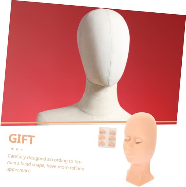 Silikone øjenvippe mannequin hoved øjenvippe extensions model realistiske øjne til vippetræning display