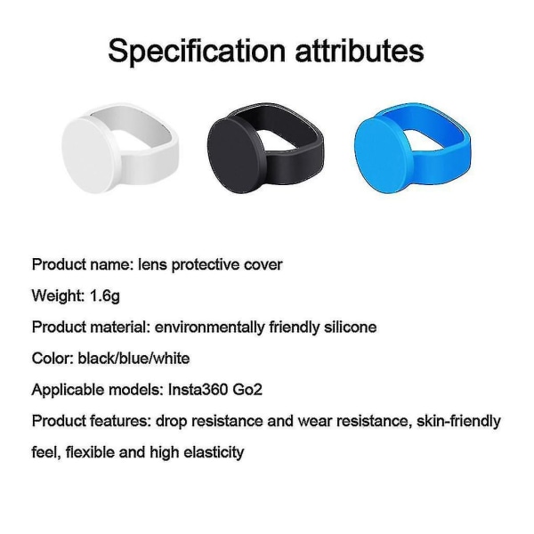 Silikon Skyddande Sleeve Lins Anti-repor Skyddande Fodral För In-sta 360 Go 2