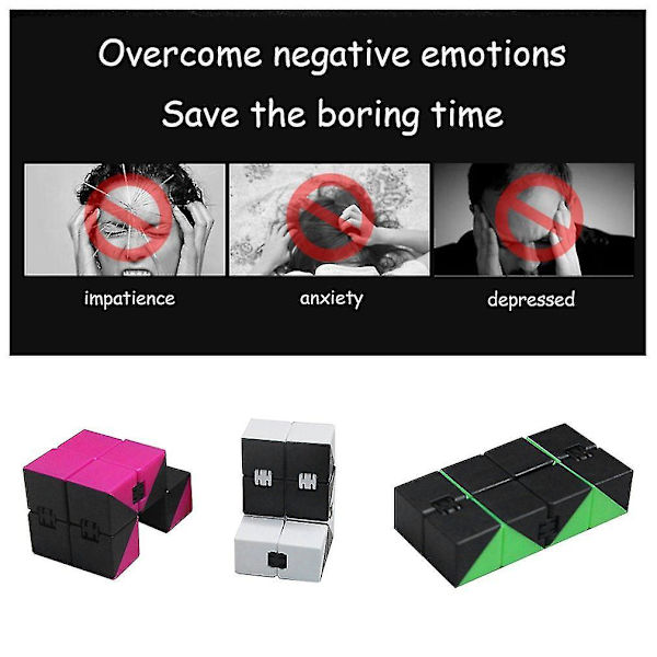 Ubegrænsede Terning Byggeklodser Finger Anti Stress