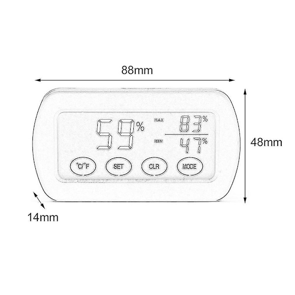 LCD-display ägginkubatortermometer hygrometermätare