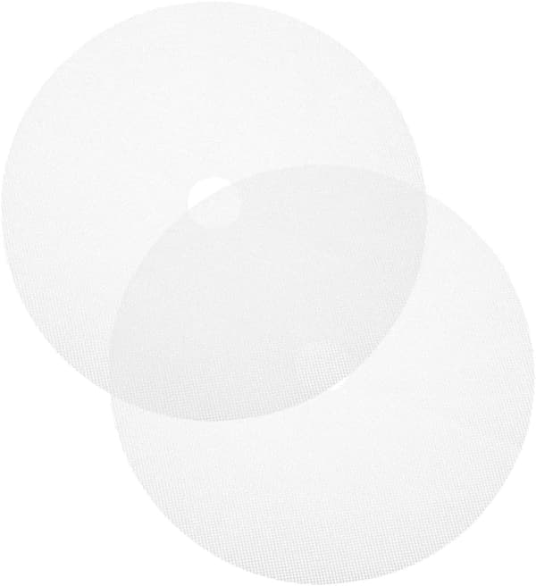 2 stk runde silikon dehydratorplater Matdehydratorforing Hvit Non-stick Rask tørking Bevarer smak