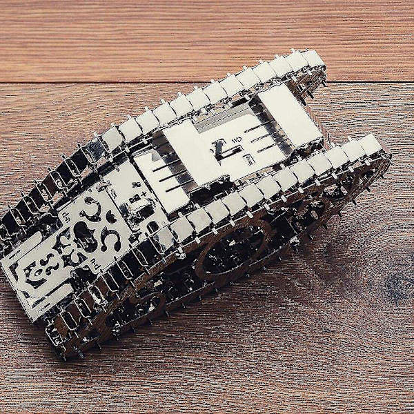 DIY 3D Metallpussel Växlad Mekanisk Modell Monterad Metallhantverk Leksak | Modellbyggningssatser (Silver)