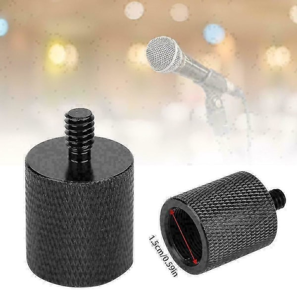 Mikrofonstativfäste Adapter 5/8\" hona till 1/4\" hane för mikrofon Ny hållare (svart 1 st)