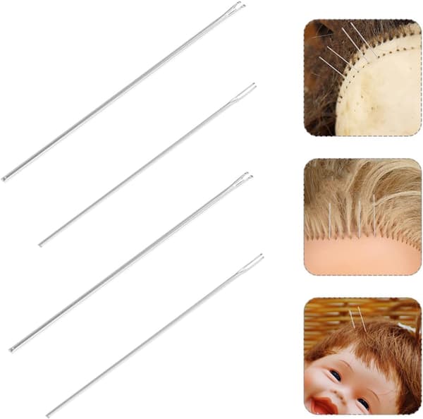 DIY Dukkehår Rerooting Værktøj Broderinål Synåle Håndlavet Håndarbejde Tilbehør i Rustfrit Stål