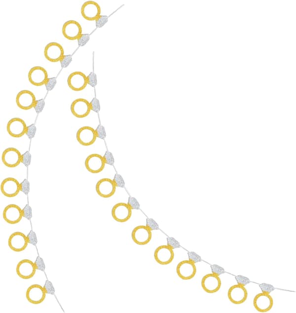 Glitterpapirbanner med form for brudedusj Brudedusj 2 sett for og bakgrunnsdekorasjon