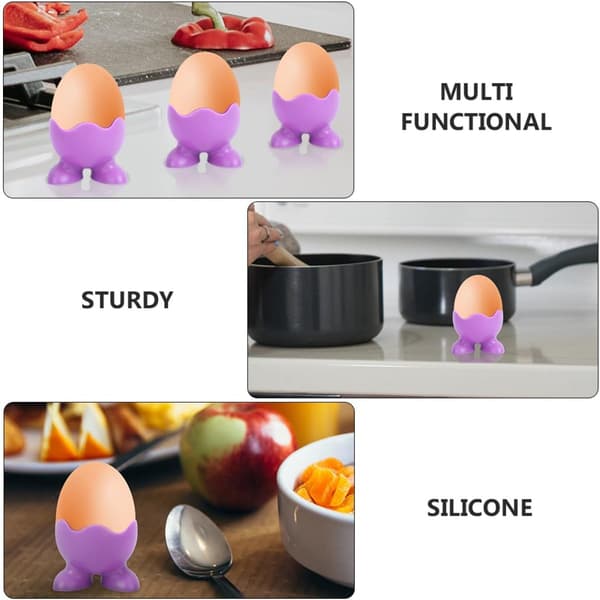 10 stk silikon eggebrett eggekokere kopper multifunksjonell designkopp