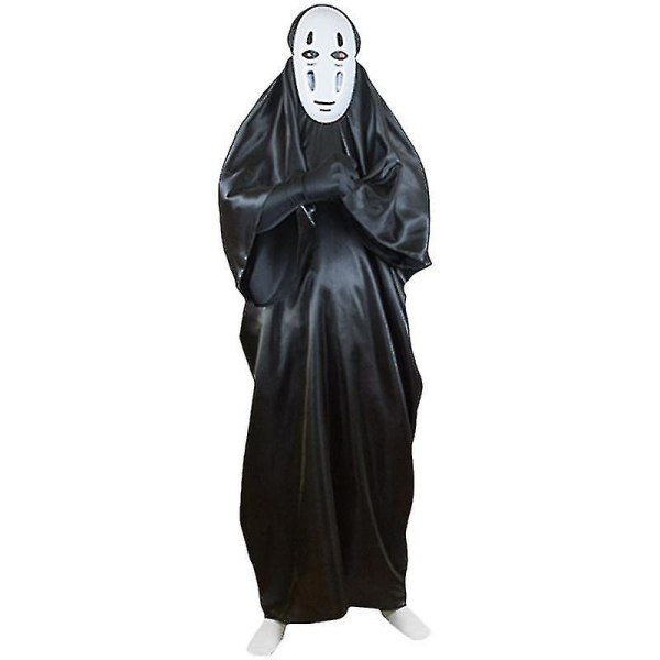 Menn Ghibli Spirited Away Ansiktsløs Mann Fancy Up Costume XL