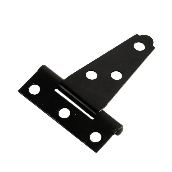 2 stk. 2 tommers T-formede rustfrie jern skurhengsler, svart
