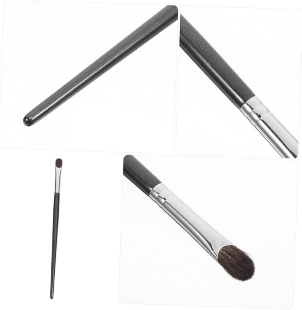 Ögonskuggsborste Sminkverktyg för Ögonmakeup Långskaftad Borste för Pudertillämpning för Ögonskuggsapplicering