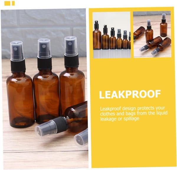 Suihkepullot Kulutusta kestävät lasiset ruskeat kevyet 5 kpl 50 ml pienet tyhjät pullot