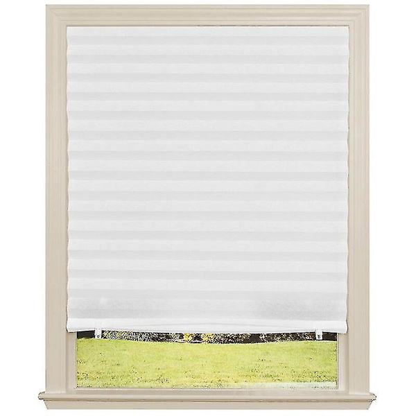 Självhäftande vävd gardin med veckad blind