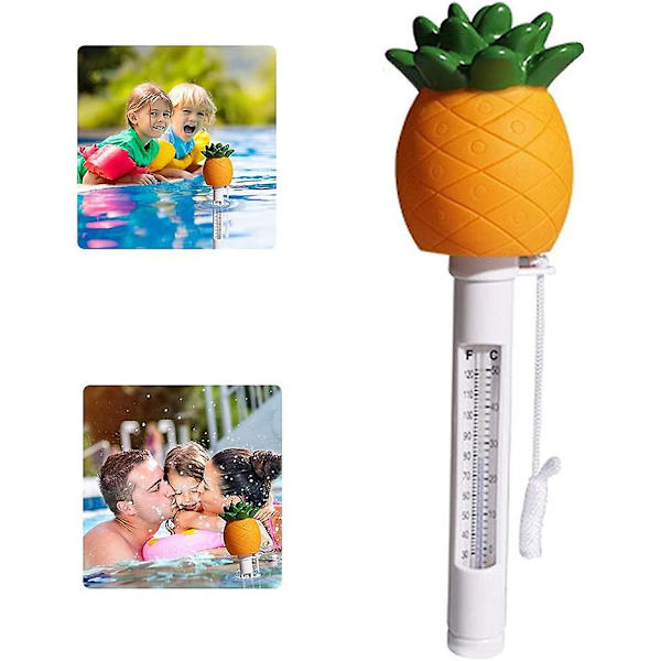 Flytande Vattentermometer Anti-splittering Ananas Simbassäng Temperaturmätare Flytande Pool Term